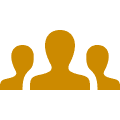 team of people icon yellow