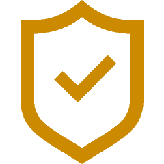 shield with check icon red