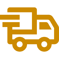 yellow truck delivery icon